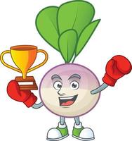 Turnip cartoon character style vector