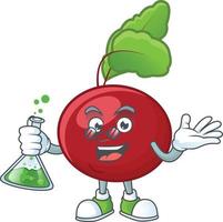 Red beet greens cartoon character vector