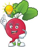 Red Radish cartoon character style vector