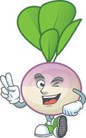 Turnip cartoon character style vector