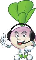 Turnip cartoon character style vector