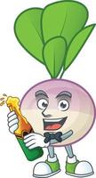 Turnip cartoon character style vector