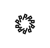 pp company name initial letters monogram with mandala style. PP  company logo. vector