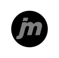 JM Brand name initial letters monogram. JM letters icon. vector