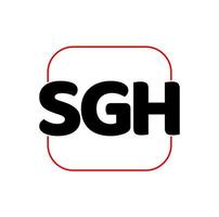 monograma de letras iniciales del nombre de la empresa sgh. icono de la empresa sgh. vector