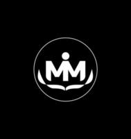MIM letter symbol in a circle vector