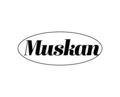 Muskan clothing brand logo vector. vector