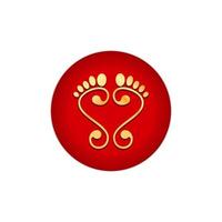 Mahalaxmi's Footprints icon. vector