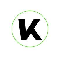 Monograma de letras iniciales de nombre de marca vk. icono de vector vk.