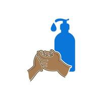 Wash your hands, vector illustration icon, health care