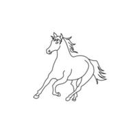 caballo parado en el icono de tres patas, caballo parado en el icono de tres patas eps10 vector