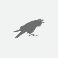 Crow icon isolated on white background. Crow vector logo