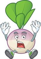 Turnip cartoon character style vector