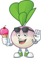 Turnip cartoon character style vector