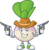 Turnip cartoon character style vector