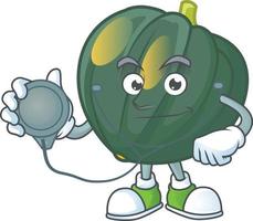 Acorn squash cartoon character style vector