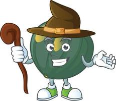 Acorn squash cartoon character style vector