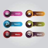Web Elements Vector Button Set