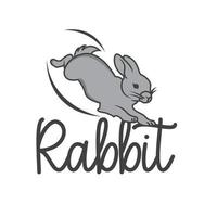 Rabbit icon logo isolated on white background. Rabbit icon in trendy design style vector