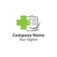 Medical Billing logo, stethoscope and paper concept and medical symbol Logo design with business card Template vector