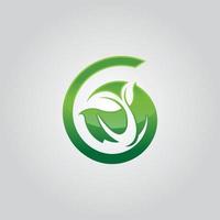círculo verde hoja ecología naturaleza elemento vector icono. logotipo de hoja y logotipo de hoja orgánica abstracta