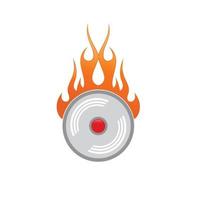 icono de reloj de alarma contra incendios aislado sobre fondo blanco. icono de despertador símbolo moderno para diseño gráfico y web vector