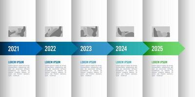 Infographic company milestones timeline template. 5th Anniversary presentation. vector