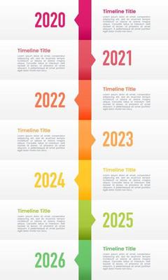 Business information 6 historical events vertical infographic timeline brochure.