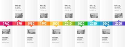 10 Important historical event timeline infographic brochure. vector