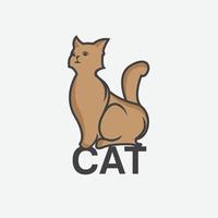 ilustración de vector de logotipo de gato. plantilla de logotipo de gato moderno aislada sobre fondo blanco