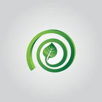 circle green leaf ecology nature element vector icon. leaf logo and abstract organic leaf logo