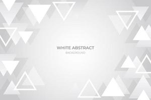 White Abstract Triangles Background vector