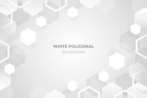 fondo abstracto poligonal blanco vector