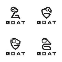 Letter G Goat Head Logo-Vector illustration vector