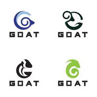 Letter G Goat Head Logo-Vector illustration vector