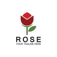 Rose logo flower vector icon illustration design