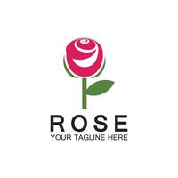 Rose logo flower vector icon illustration design