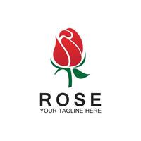 Rose logo flower vector icon illustration design