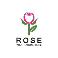 Rose logo flower vector icon illustration design