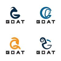 Letter G Goat Head Logo-Vector illustration vector