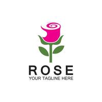 Rose logo flower vector icon illustration design