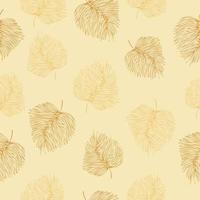 Seamless pattern with golden leavs vector