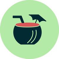 Coconut drink Vector Icon