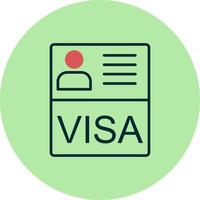 icono de vector de visa