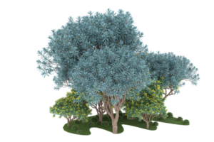 forêt réaliste isolée sur fond transparent. rendu 3d - illustration png