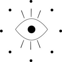 Esoteric element eye illustration. vector