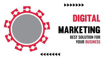 Digital Marketing Video Cover Thumbnail vector