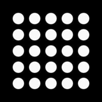 White dots on black background. vector