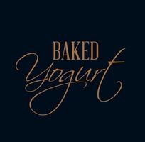 BAKED Yogurt typography unit lettering vector