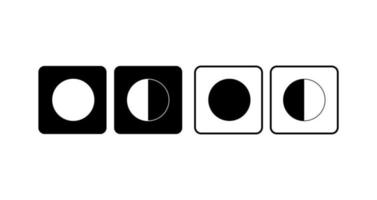 icono de modo día y noche. concepto de diseño de interfaz de aplicación móvil. interruptor de modo oscuro. aplicación de gadget de modo diurno y nocturno. icono claro y oscuro. sol y luna con icono oscuro y claro. vector